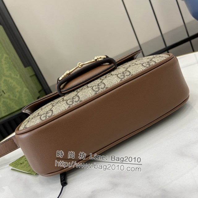 Gucci專櫃古馳最新款Horsebit 1955系列迷你肩背包單肩斜挎女包 jh2050型號：815205